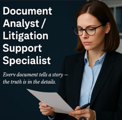 Document Analyst Litigation Support Specialist